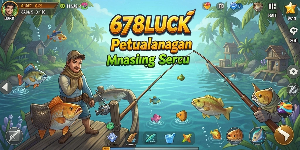 Screenshot dari gameplay 678LUCK yang menampilkan pengalaman memancing yang menegangkan.