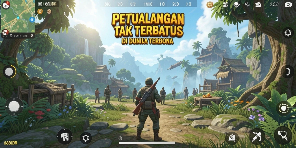 Tampilan menarik dari gameplay 888IDR yang menampilkan dunia terbuka.