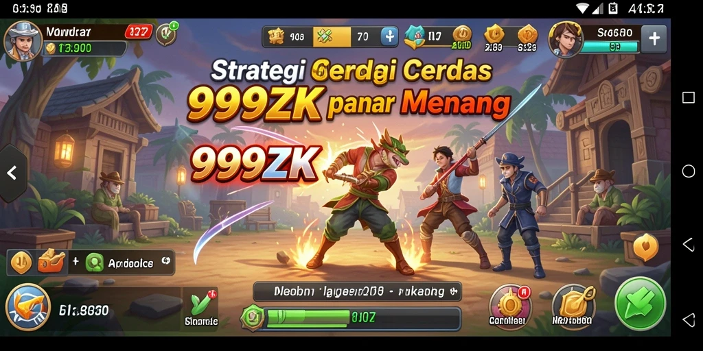 Tampilan gameplay strategi 999ZK yang menegangkan.