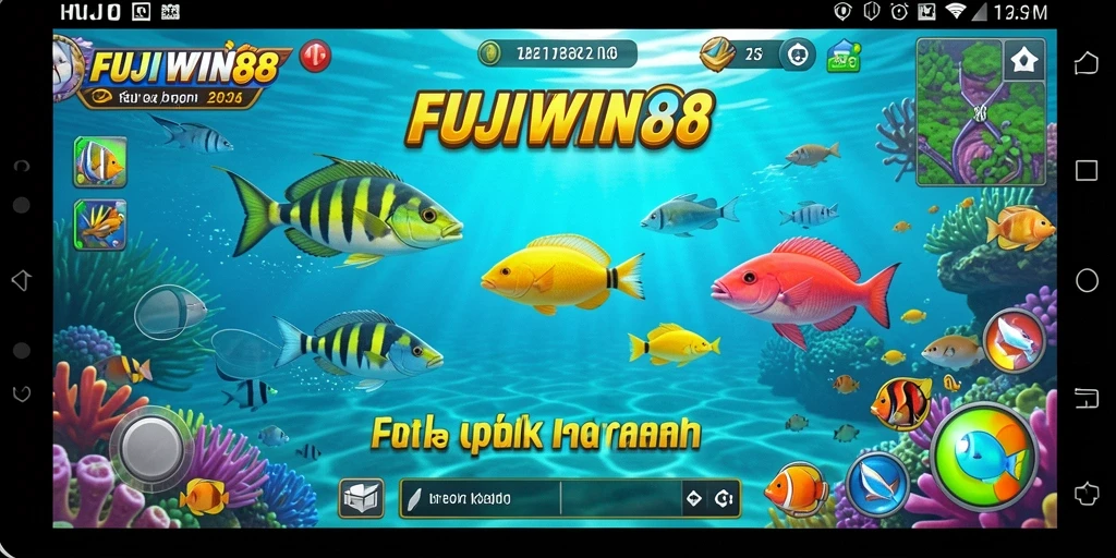 Gameplay seru dalam FUJIWIN88 saat menangkap ikan.
