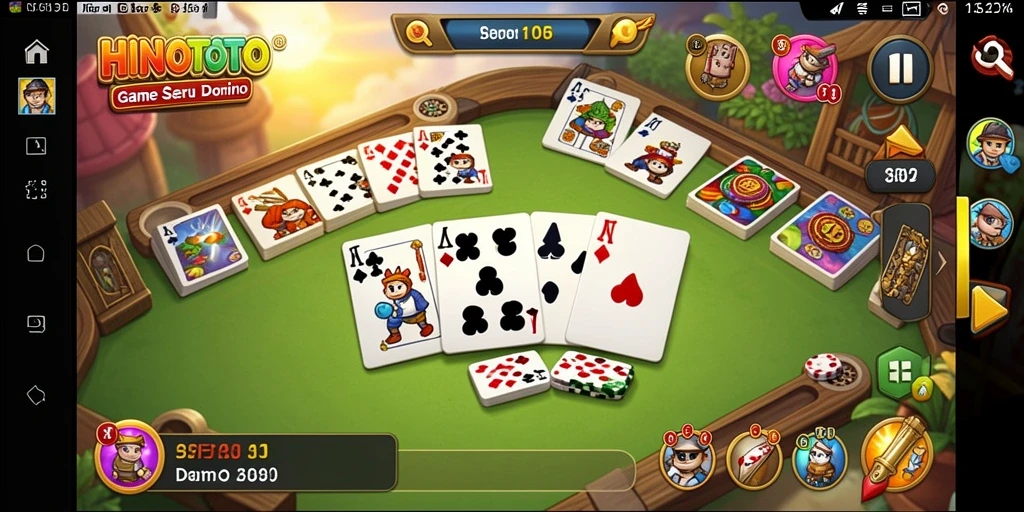 Tampilan menarik dari gameplay HINOTOTO yang penuh aksi domino.