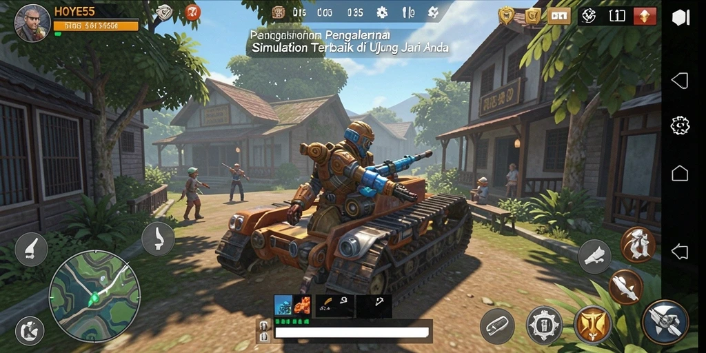 Tampilan gameplay HOYE55 yang menakjubkan dan realistis.