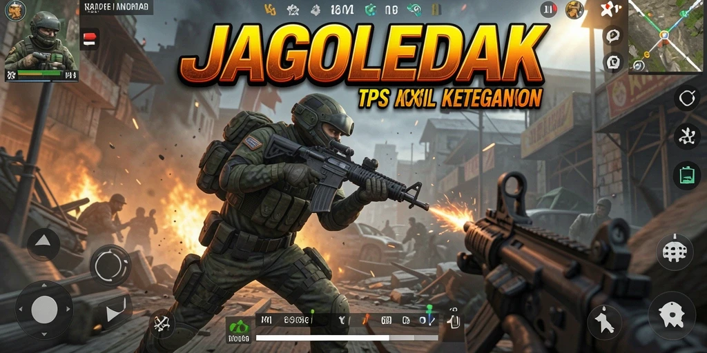 Gameplay mendebarkan JAGOLEDAK dengan karakter bertempur.