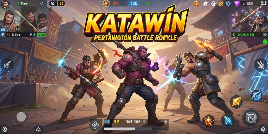 Tangkapan layar KATAWIN menampilkan momen intens dalam aksi Battle Royale.