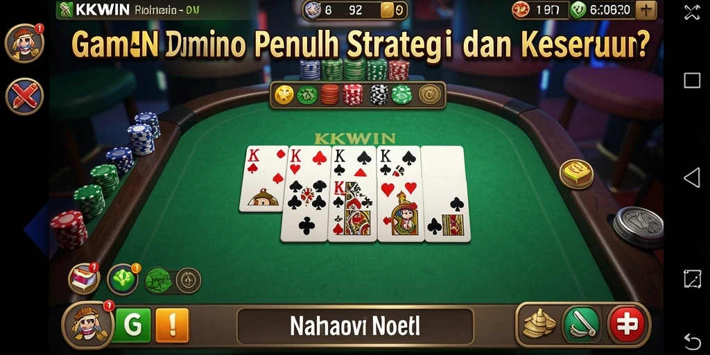 Tampilan menarik dari gameplay Domino KKWIN yang mendebarkan.