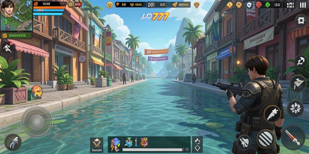 Tangkapan layar gameplay LJO777 menampilkan aksi manajemen kerajaan yang menarik.