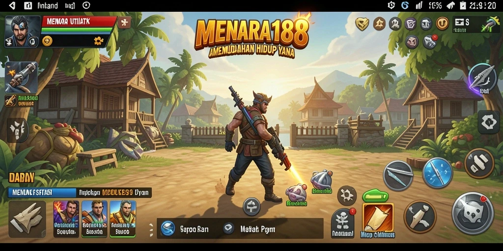 Tampilan utama MENARA188 dengan berbagai fitur utilitas.
