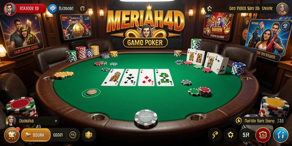 Tampilan gameplay Poker MERIAH4D yang menarik dan interaktif.