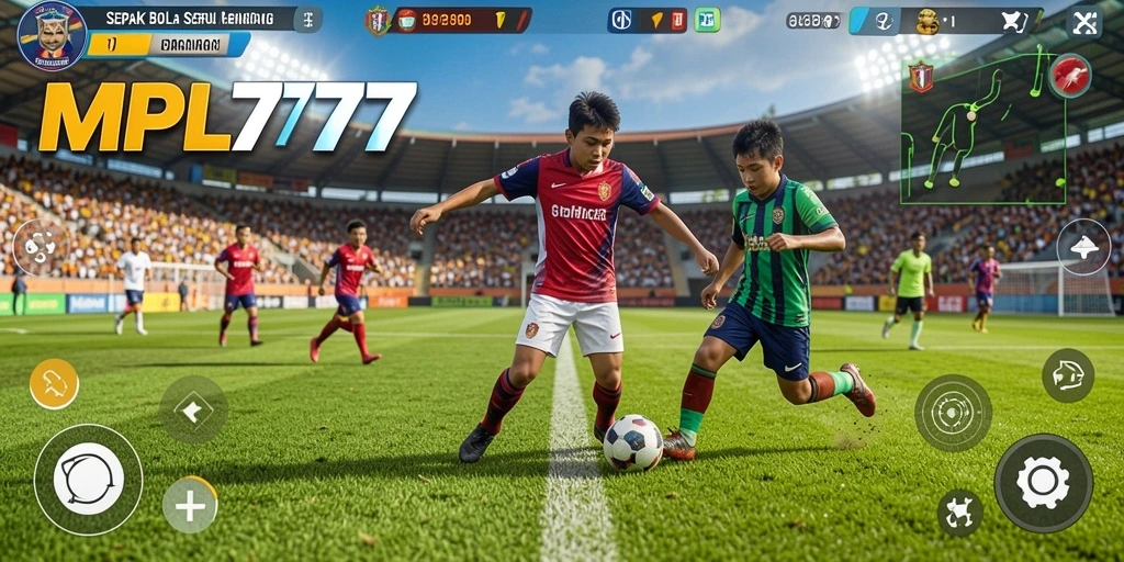 Tampilan gameplay sepak bola yang seru di MPL777