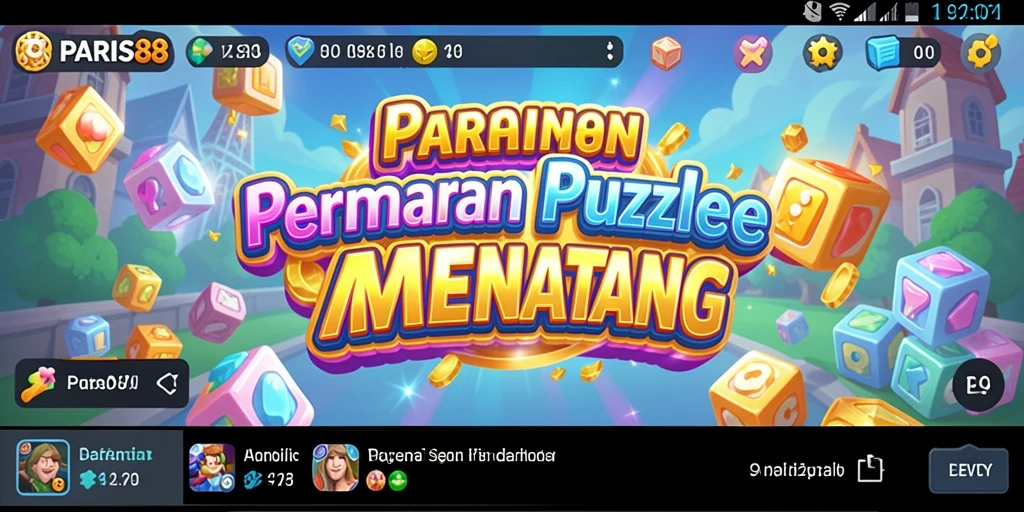 Tampilan gameplay seru dari PARIS88 saat menyelesaikan puzzle.
