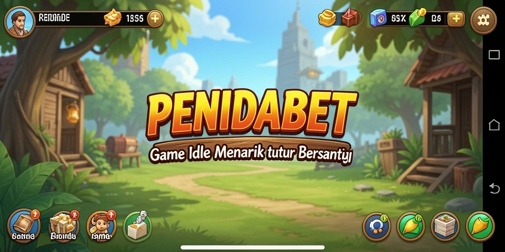 Tangkapan layar utama menunjukkan gameplay santai dari PENIDABET.