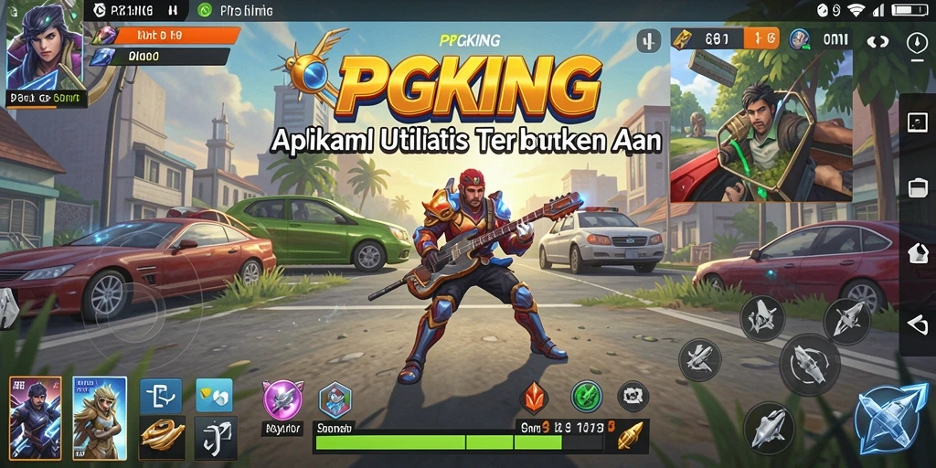 Tampilan PGKING yang menarik dengan fitur-fitur utility yang bermanfaat.