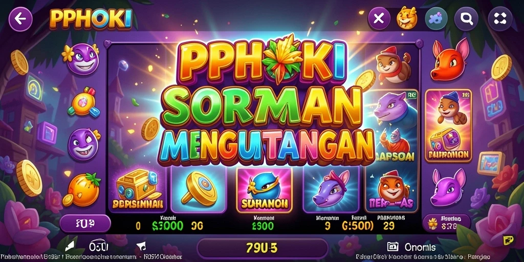 Tampilan gameplay seru PPHOKI dengan berbagai tema slot menarik.