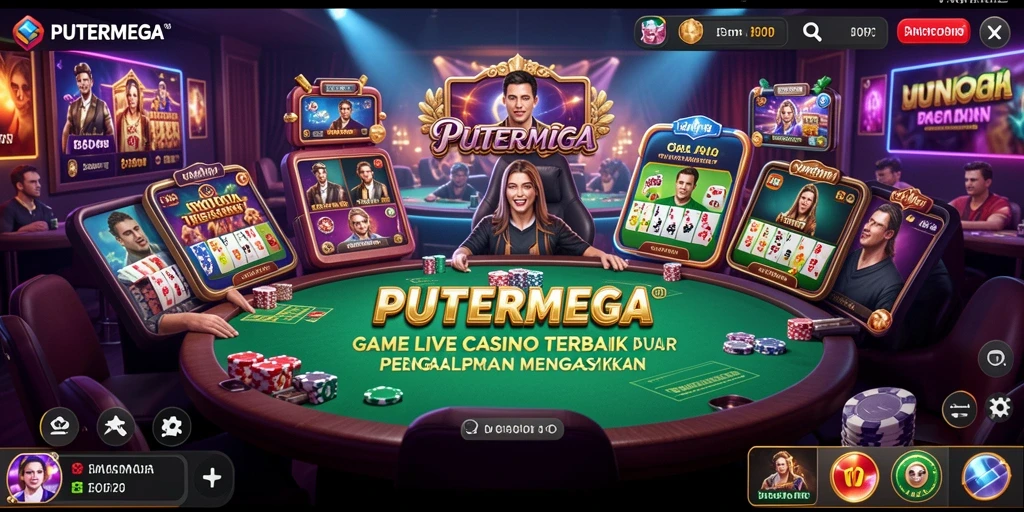 Tampilan gameplay PUTERMEGA yang menarik dan dinamis di Live Casino.