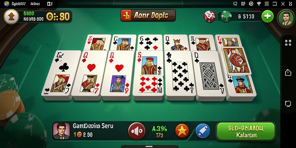 Tangkapan layar gameplay SD107 menunjukkan keseruan bermain Domino.