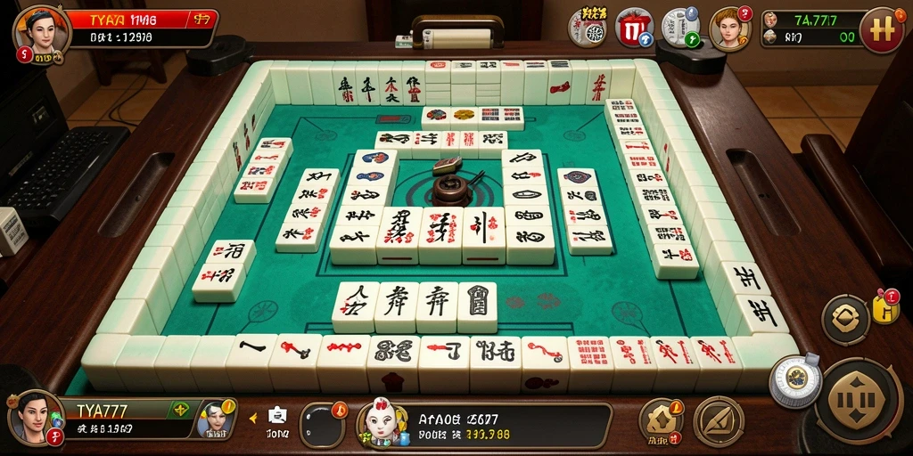 Tampilan gameplay Mahjong yang menarik dan menantang dari TYA777.